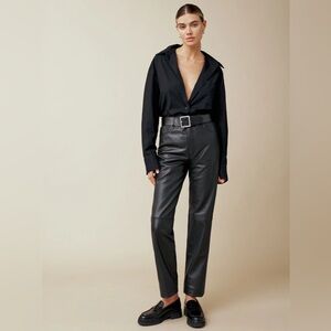 Veda x Reformation Cynthia Leather Pants Size 12